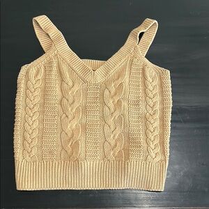 Banana Republic Tan Cable Knit Tank Top